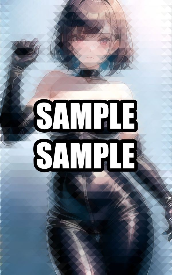無表情ラバースーツ美女 イラスト集 - サンプル画像 5