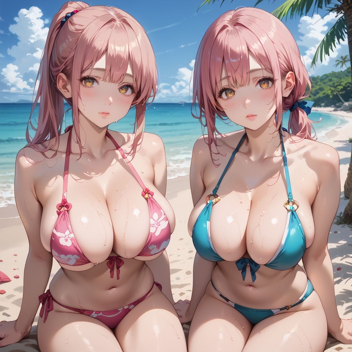 嵐で船が難破して，女の子だらけの島に漂着！？1 - サンプル画像 2