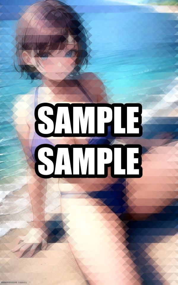 開脚するビキニ美女イラスト集 - サンプル画像 6