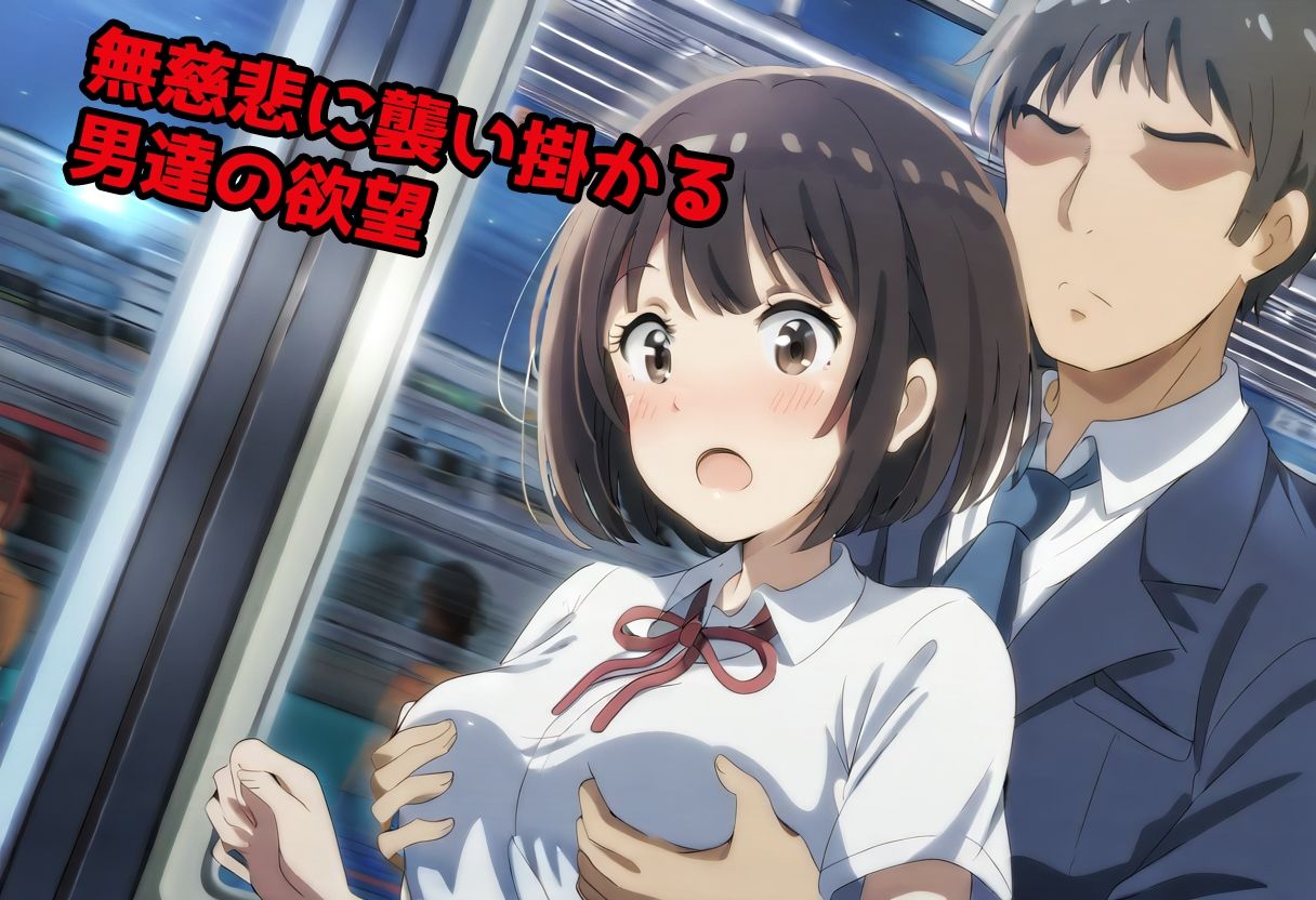 電車でヤラれ放題 制服女子ほのか - サンプル画像 1
