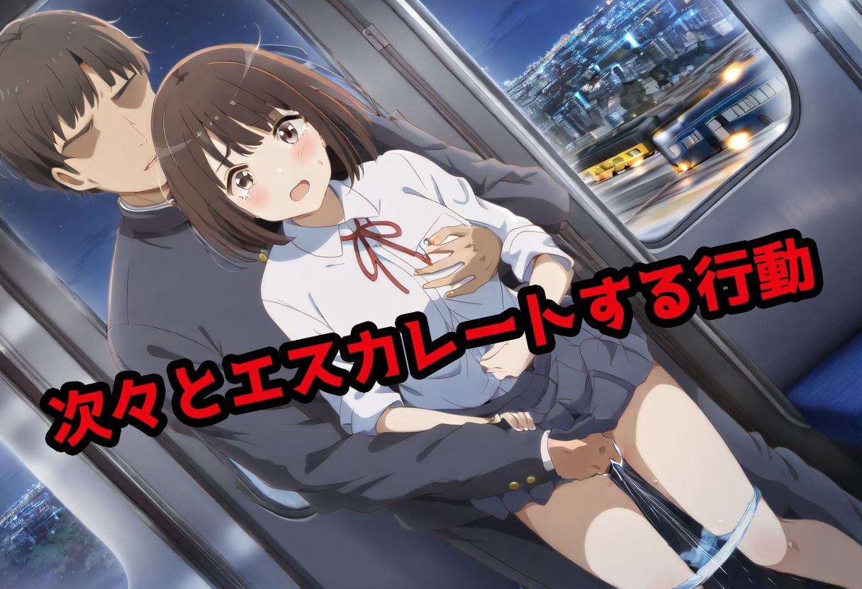 電車でヤラれ放題 制服女子ほのか - サンプル画像 2