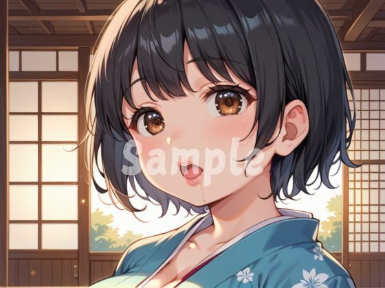 ぽっちゃり爆乳JKを調教温泉 - サンプル画像 1
