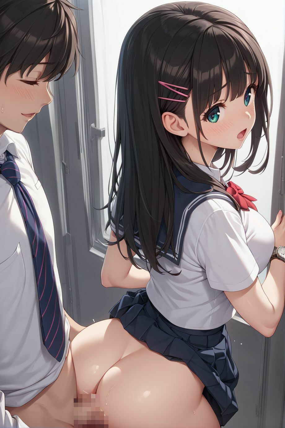 「くぱぁ。」制服JKに教室で誘惑されて種付してしまった - サンプル画像 8