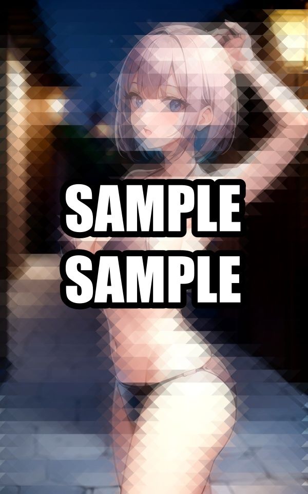 ナイトプールの水着美女イラスト集 - サンプル画像 1