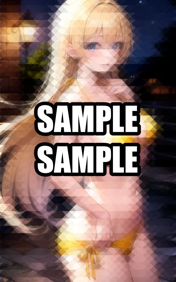 ナイトプールの水着美女イラスト集 - サンプル画像 7