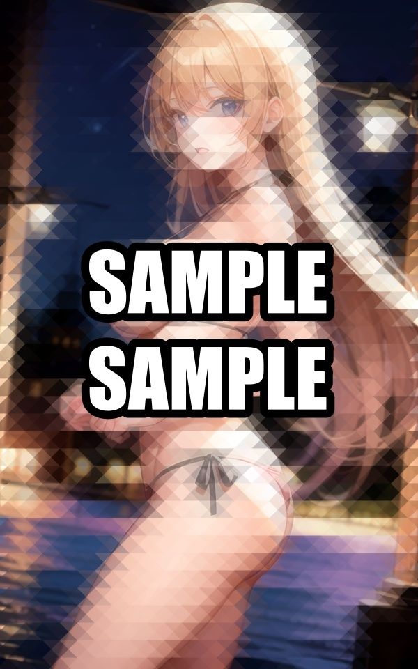 ナイトプールの水着美女イラスト集 - サンプル画像 8