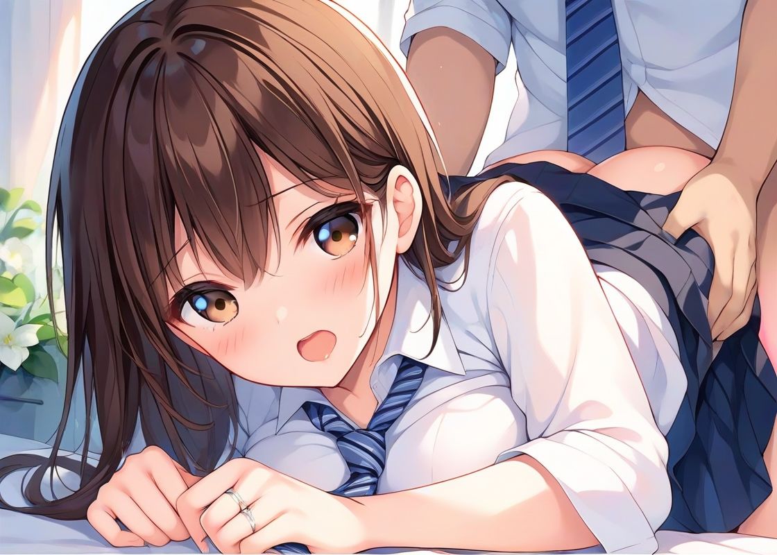 デカマラ変態教師に騙されたロリかわ女子校生SEX - サンプル画像 1