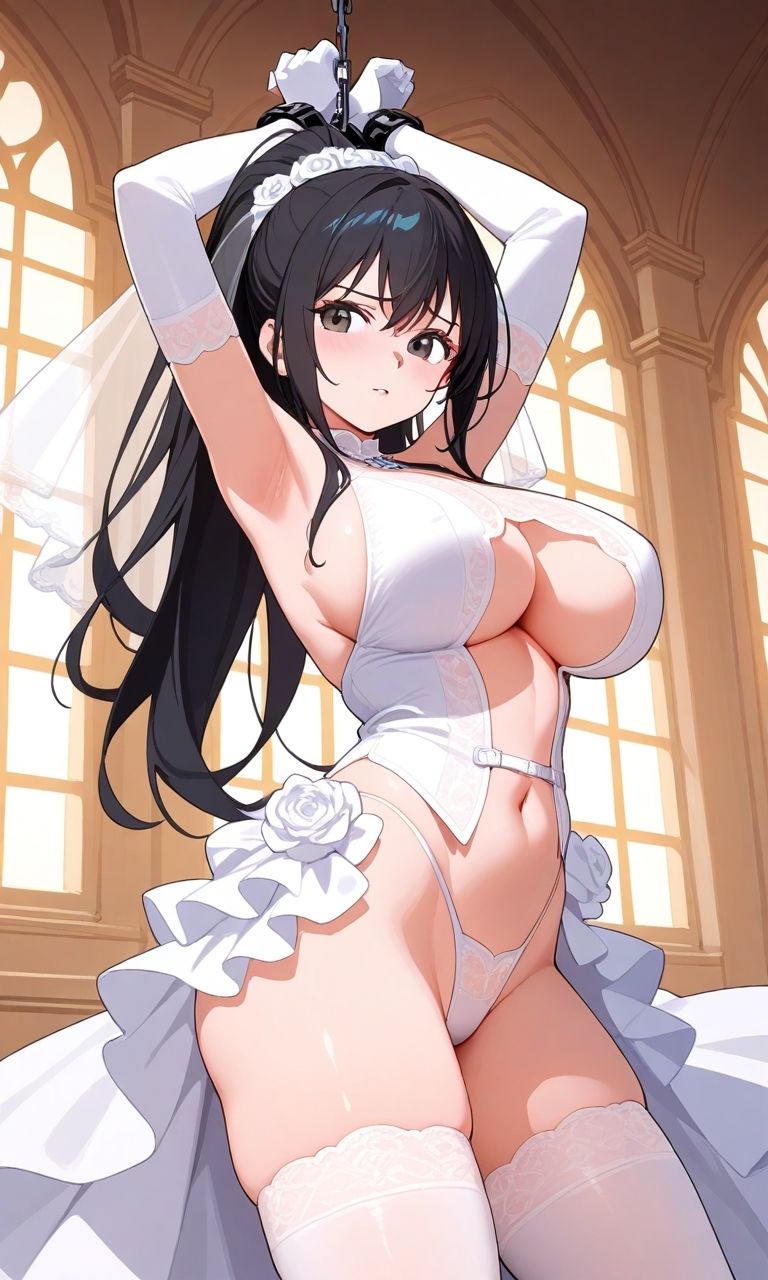 【微エロ】フェチコレVol.24吊り上げ拘束されて辱められるウェディングビキニの人妻（黒髪ポニテのみ）【総枚数250枚】 - サンプル画像 4