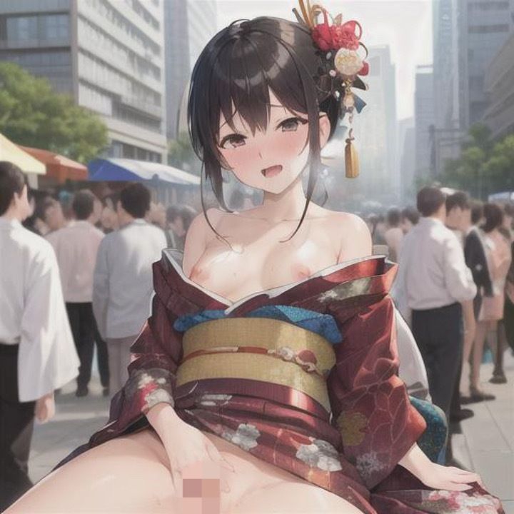 はれのひ  着物で露出  黒髪ちゃん編 - サンプル画像 5