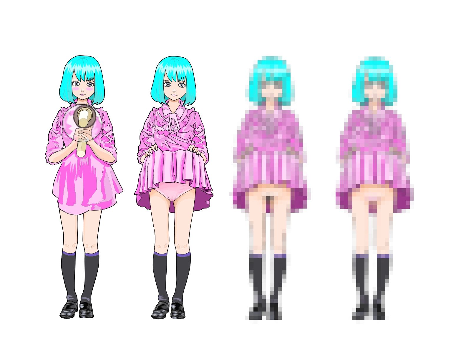 100均アニメートル  ココアちゃん編  4パターン - サンプル画像 1