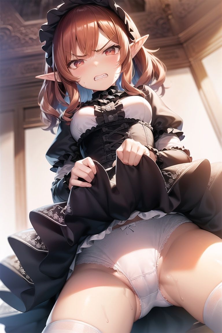 嫌な顔してパンツ見せてくる女の子〜エルフ編〜 - サンプル画像 9