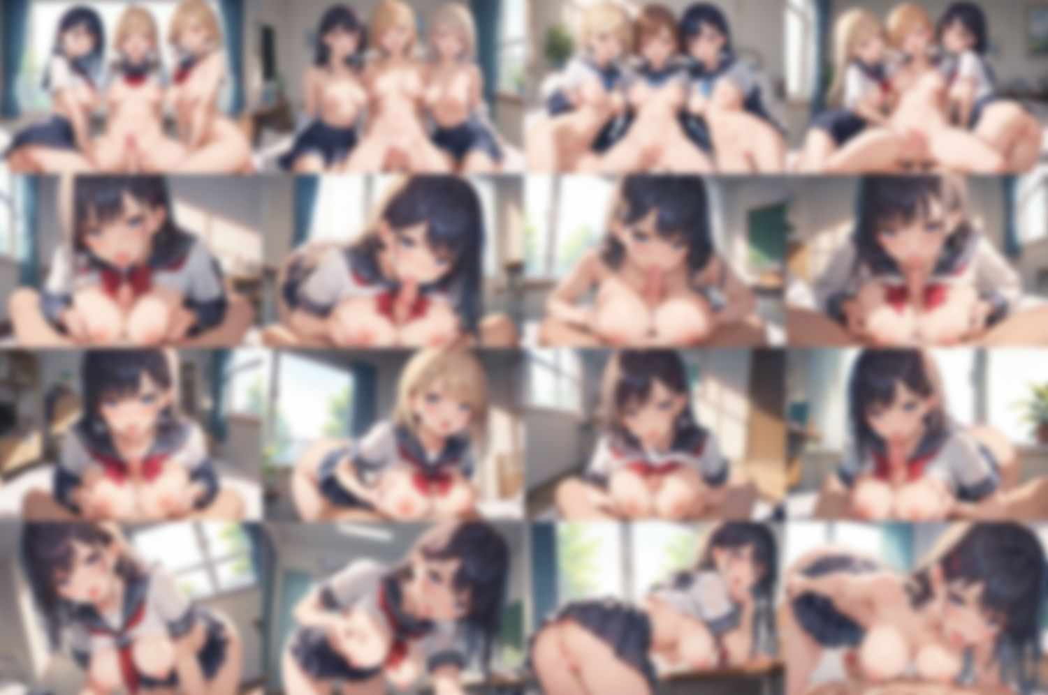 制服おっぱいフェラ天国 - サンプル画像 8