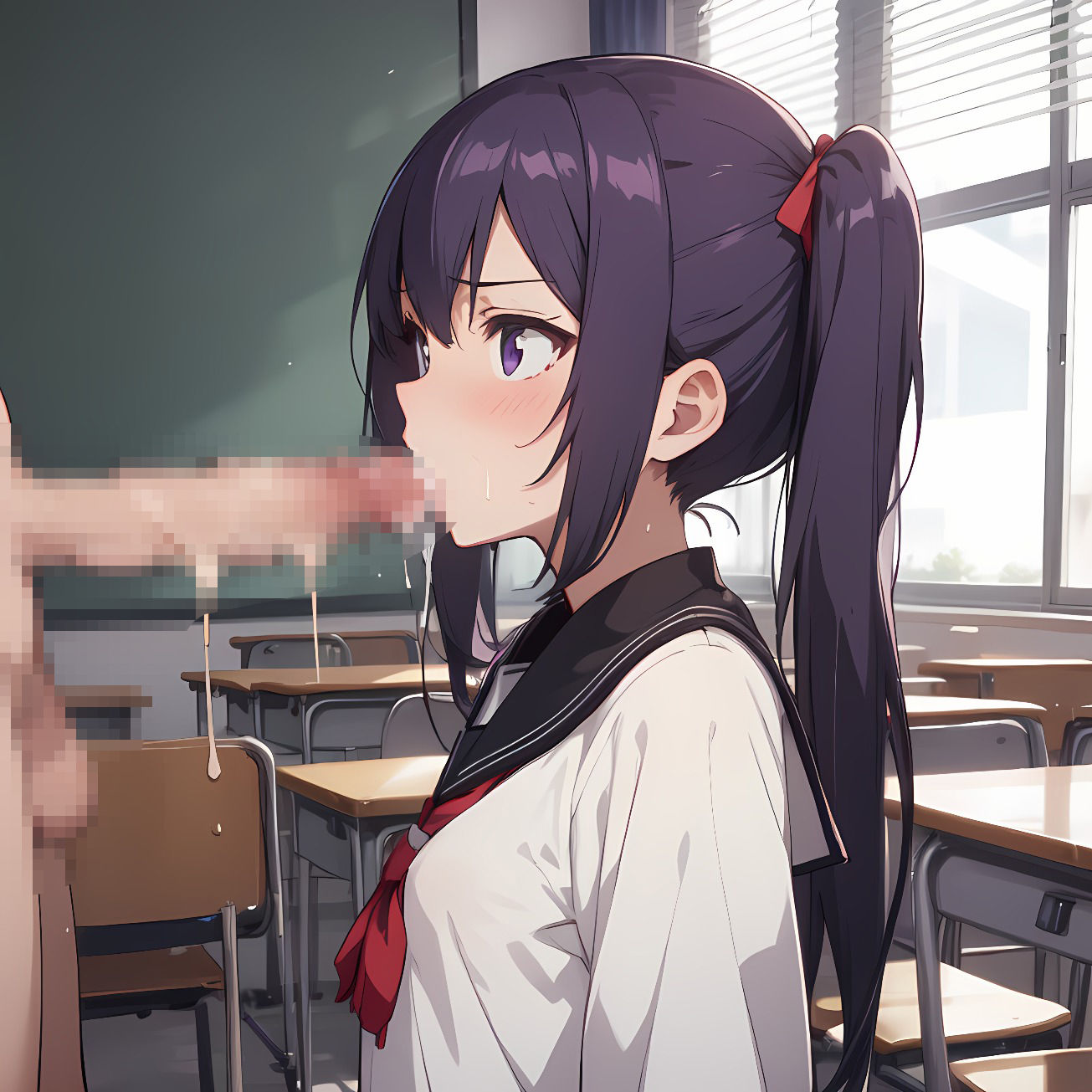 【174枚】おち○ぽミルク大好きなセーラー服のツインテール美少女 - サンプル画像 8