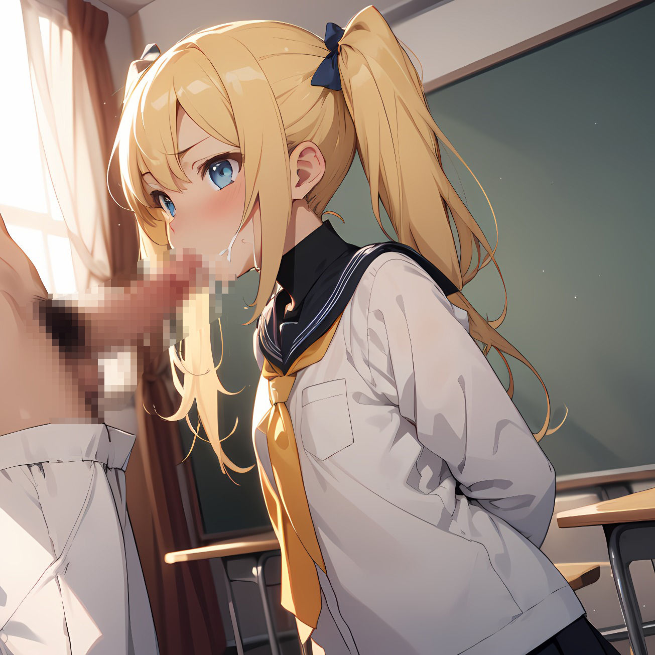 【174枚】おち○ぽミルク大好きなセーラー服のツインテール美少女 - サンプル画像 9