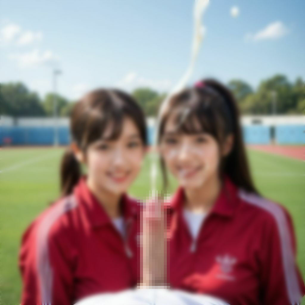 【ぶっかけ画像集】陸上女子編〜美女アスリートにザーメン発射！ - サンプル画像 6
