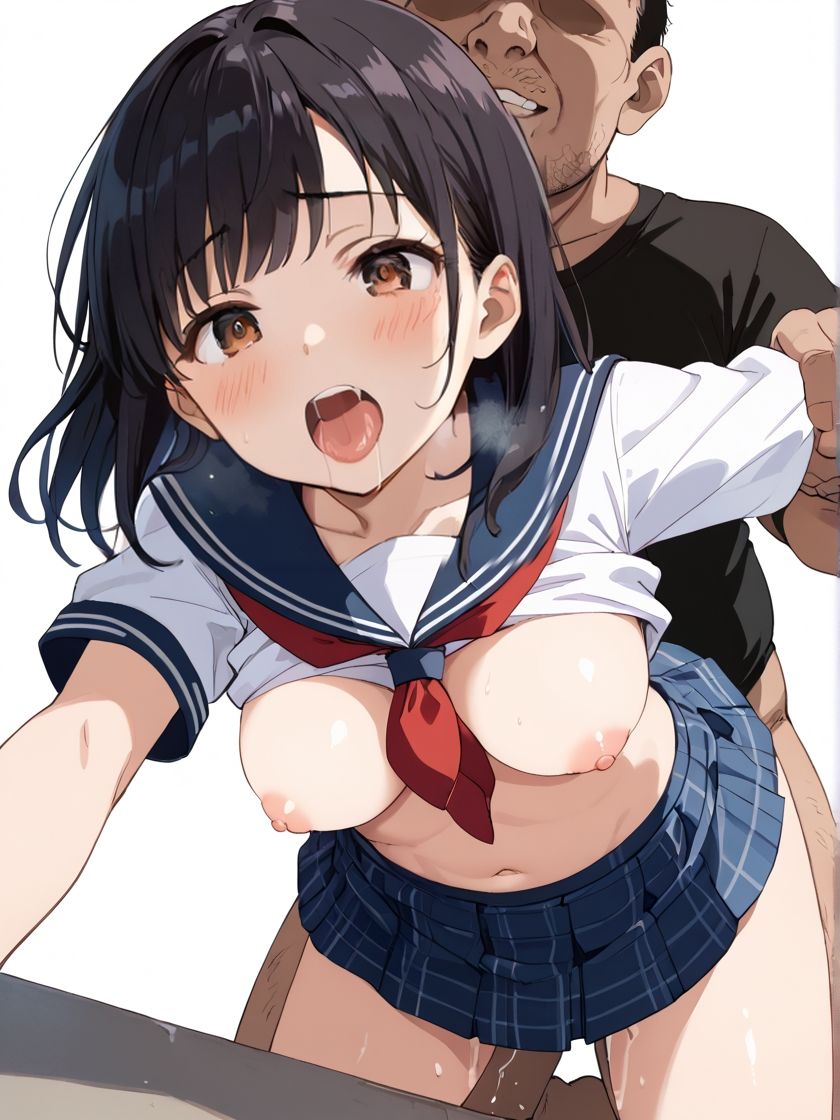 巨乳女子校生に中出し〜弱みを握られおじさん教師のセフレになり生ハメ放題される〜 - サンプル画像 3