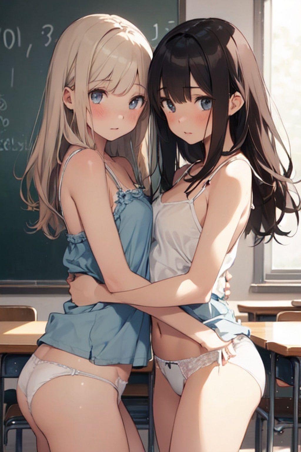 百合JK 【AIイラスト集】 - サンプル画像 5