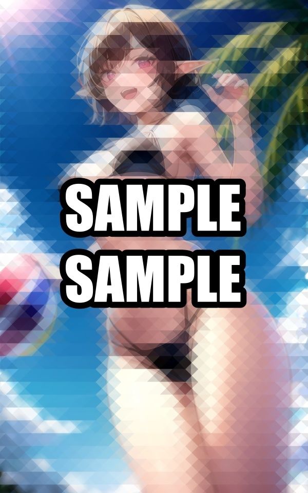 見下ろしてくるビキニのエルフさん - サンプル画像 6