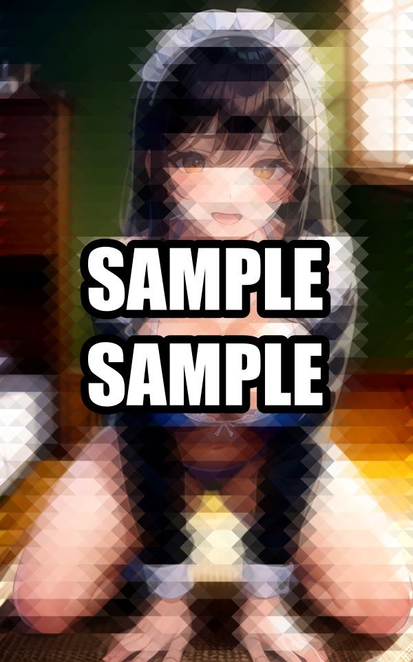 前のめりのメイド水着美女 - サンプル画像 6