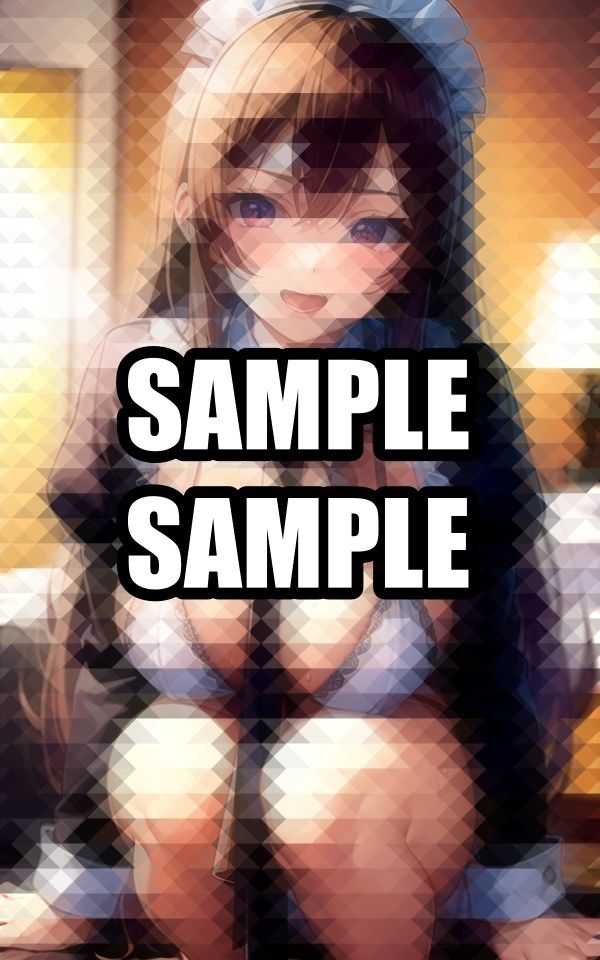 前のめりのメイド水着美女 - サンプル画像 7