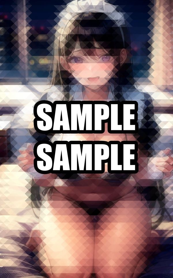 前のめりのメイド水着美女 - サンプル画像 8