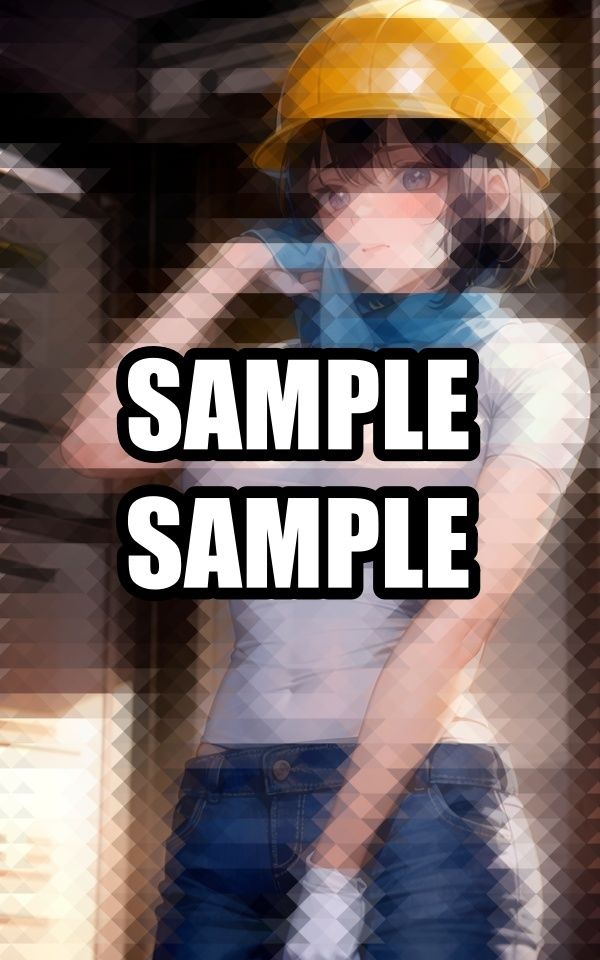 汗かき働く現場美女イラスト集 - サンプル画像 4