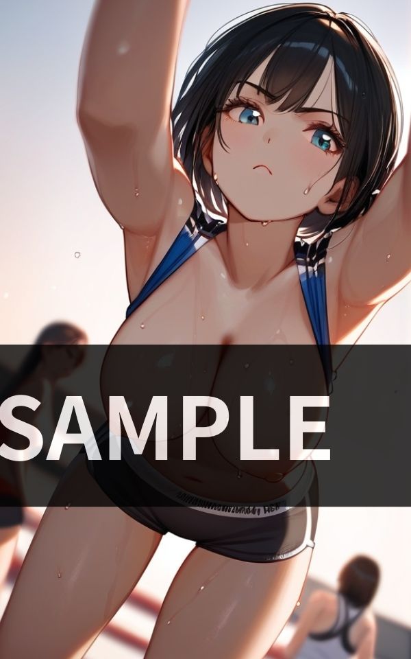 スポーツ女子 本番前の 本気ストレッチ - サンプル画像 3
