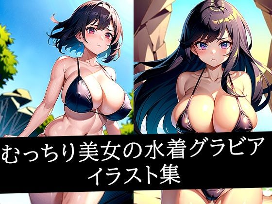 むっちり美女の水着グラビアイラスト集