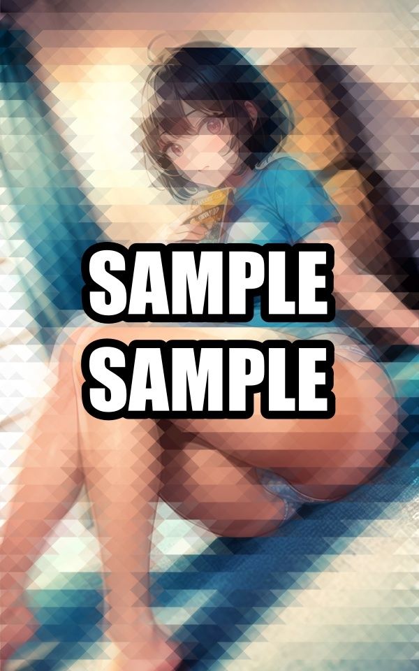 日焼けをしている読書美女イラスト集 - サンプル画像 8