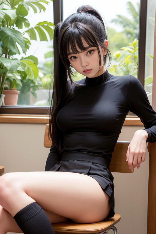 スレンダー美女が誘ってる - サンプル画像 1