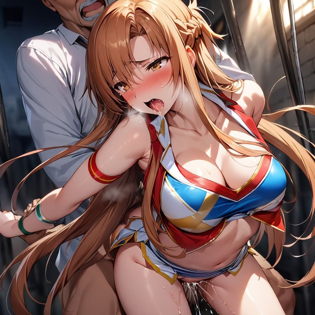 監獄 調教 レ〇プエロCG集 結〇アスナ編 コスプレ チアリーダー＆チャイナドレス＆メイド 〜 ソードアートオンライ〇 アスナ SA〇〜 【フルカラー全333枚】 - サンプル画像 9