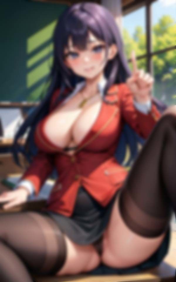 イヤラしすぎる爆乳おっぱいで男子生徒を色仕掛けするビッチな女教師 - サンプル画像 6