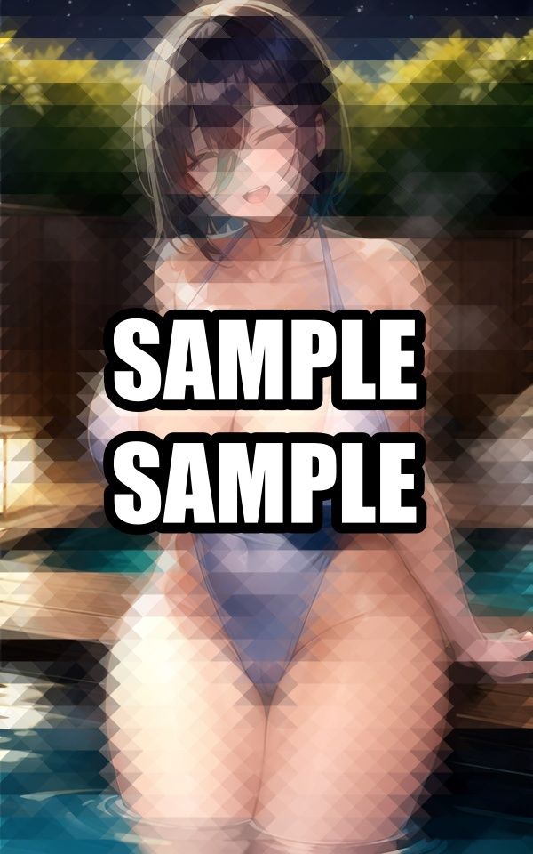 温泉のリラックス美女イラスト集 - サンプル画像 2