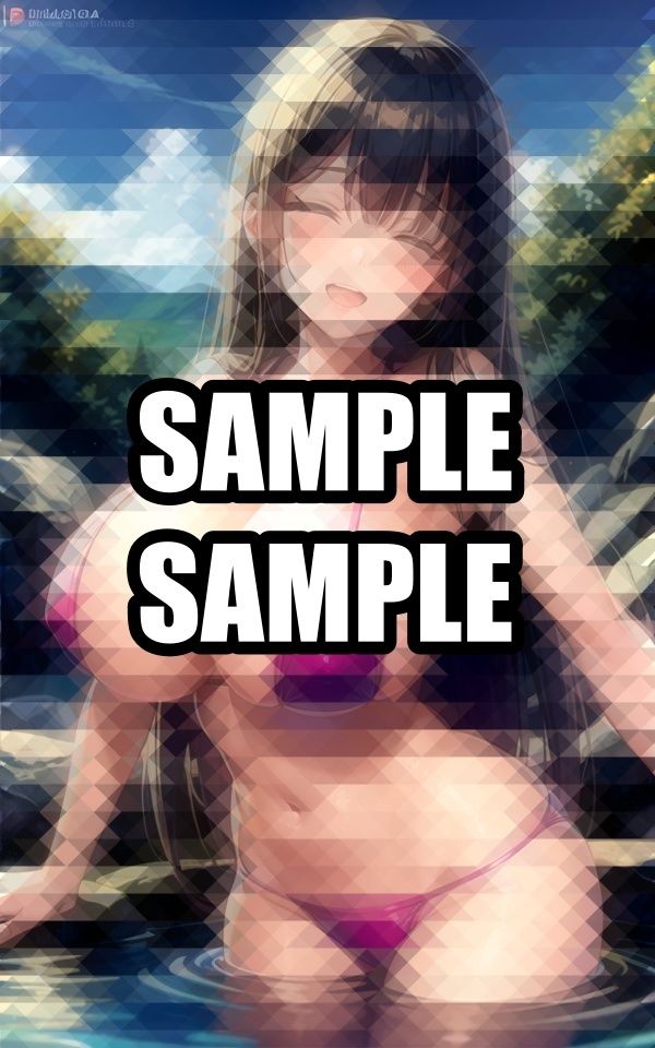 温泉のリラックス美女イラスト集 - サンプル画像 6