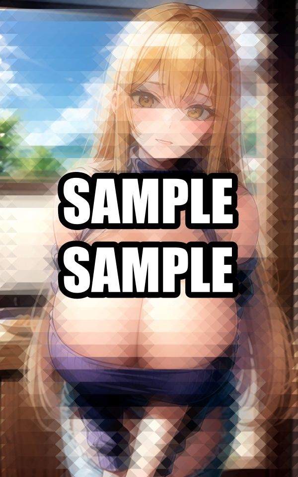 前かがみのニット美女イラスト集 - サンプル画像 1