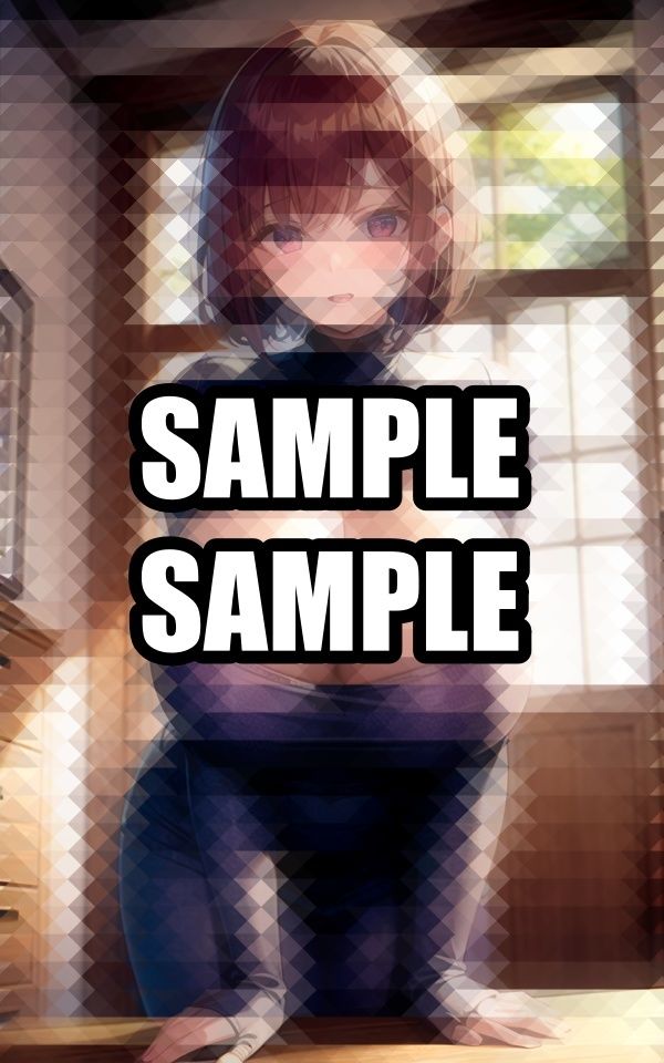 前かがみのニット美女イラスト集 - サンプル画像 7