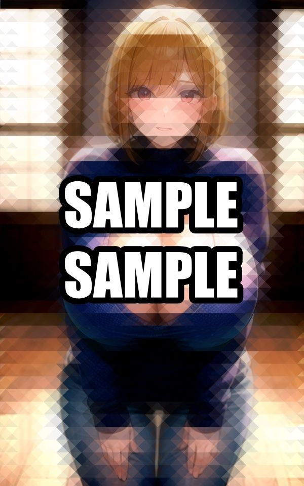 前かがみのニット美女イラスト集 - サンプル画像 8