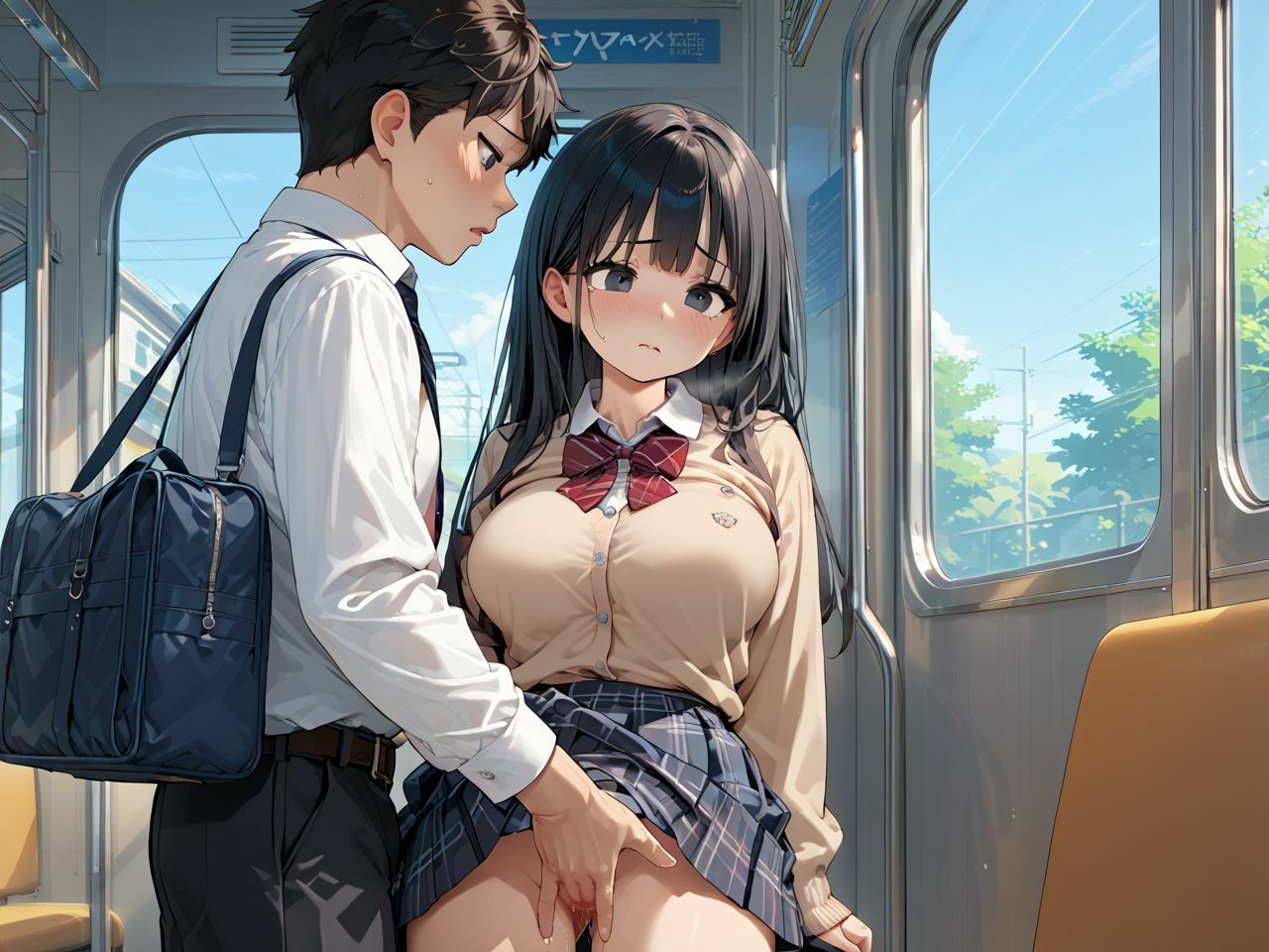 爆乳女子校性が痴●に堕ちる - サンプル画像 1