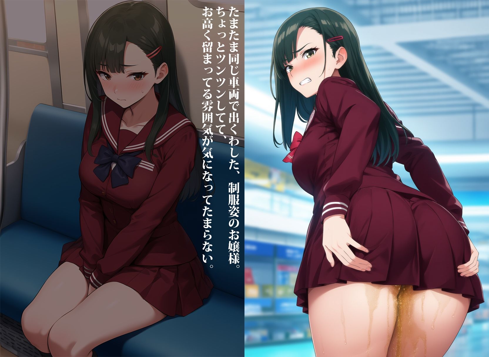 私立の学園に通ってるお嬢様のお漏らし - サンプル画像 2