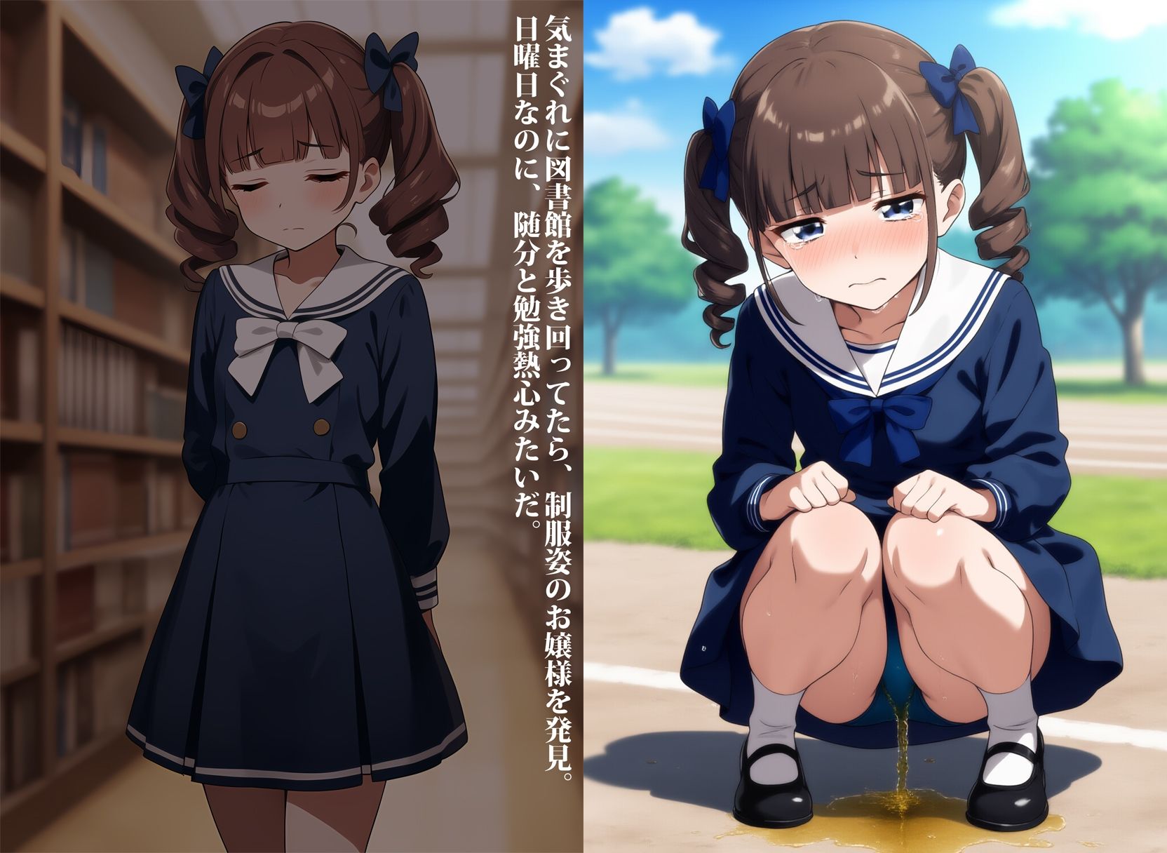 私立の学園に通ってるお嬢様のお漏らし - サンプル画像 3