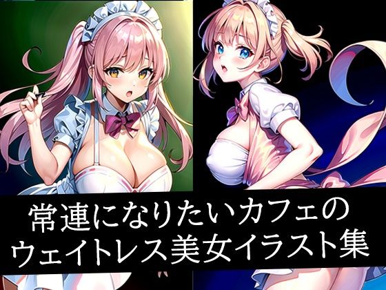 常連になりたいカフェのウェイトレス美女イラスト集