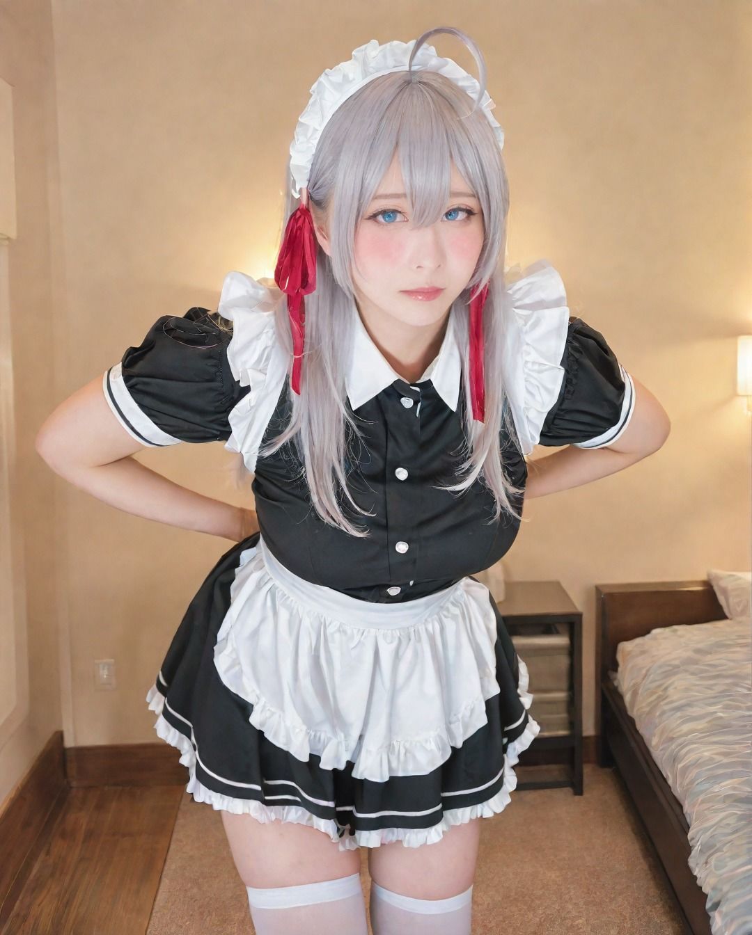 アーリャさんのコスプレイヤーと個撮えっち写真集【150枚〜 制服/メイド/逆バニー/下着】 - サンプル画像 4