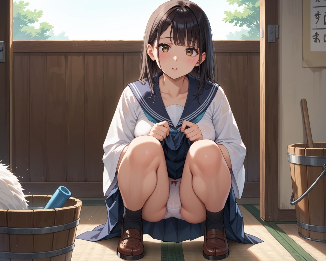 性処理学級 巨乳彼女編【制服で温泉旅行 241枚】 - サンプル画像 1