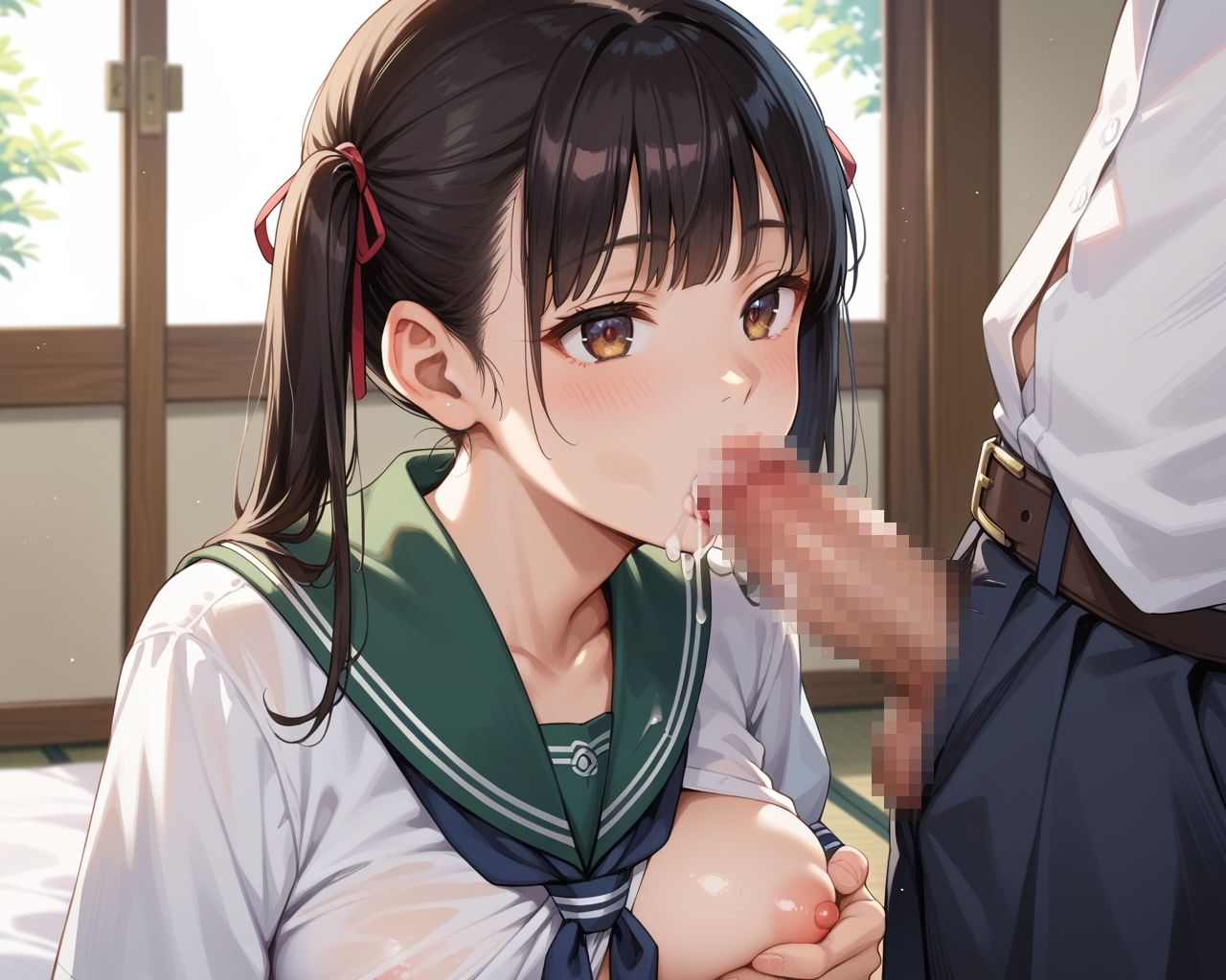 性処理学級 巨乳彼女編【制服で温泉旅行 241枚】 - サンプル画像 3
