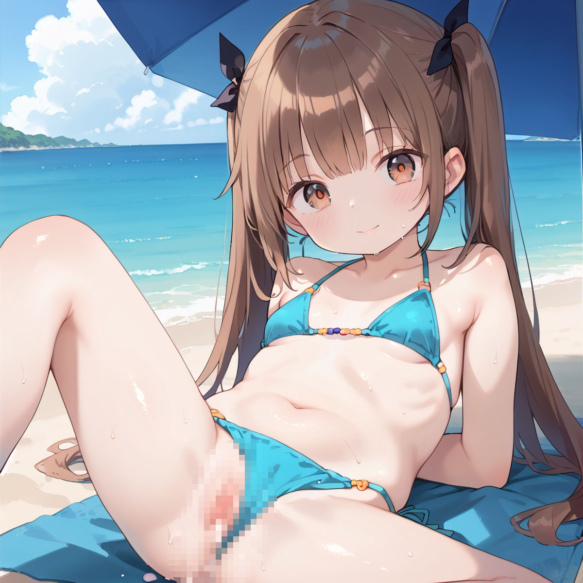 付き合い始めたばかりの彼女と波打ち際のアバンチュールvol.1 - サンプル画像 6