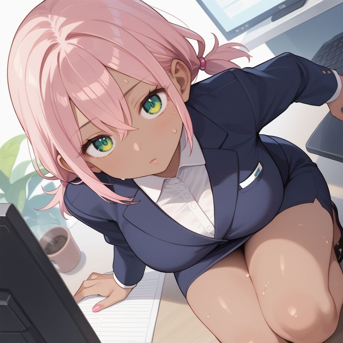 巨乳OLにヒミツのサービス残業してもらった件。〜黒ギャル編〜 Vol.2 - サンプル画像 2
