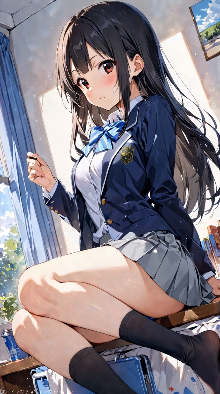 AIイラストCG集48  軽音部  秋〇澪 - サンプル画像 1