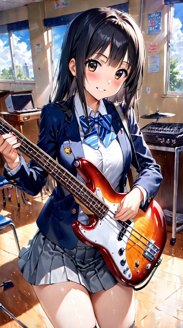 AIイラストCG集48  軽音部  秋〇澪 - サンプル画像 3