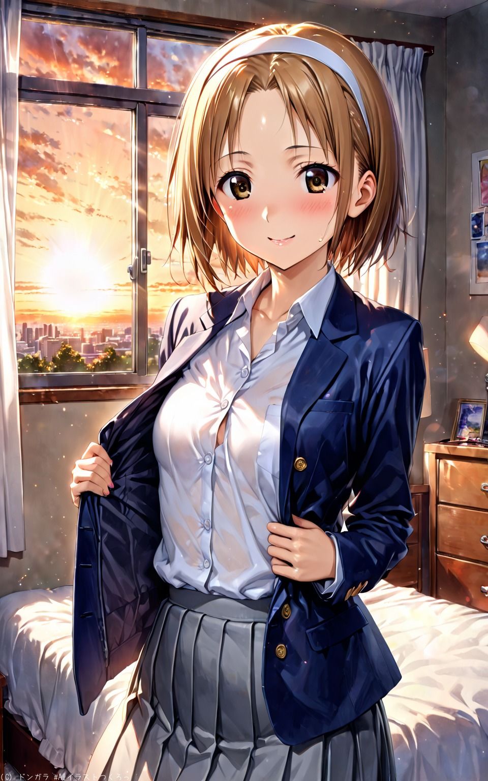 AIイラストCG集49  軽音部  田井〇律 - サンプル画像 4