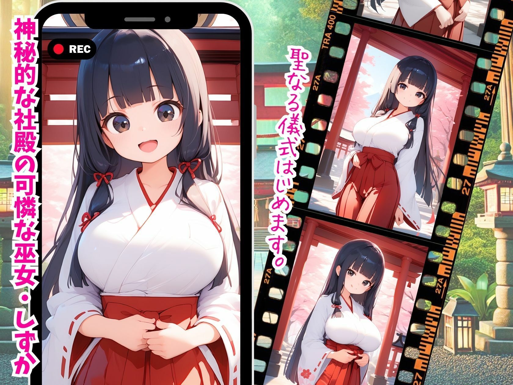 ぷに巫女絶頂祈願〜弾ける柔肌〜〜神々しい快楽の儀式〜 - サンプル画像 2